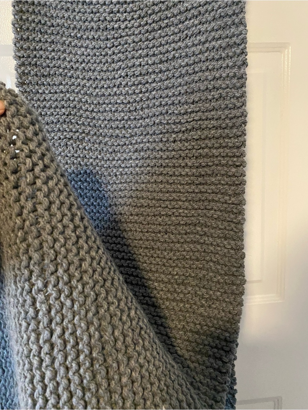 Chunky Knit Scarf - Heather Gray